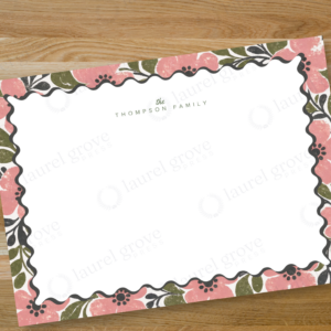 Block Print Floral Notecards